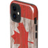 Canadian Flag Dark Wood iPhone 12 Impact Case