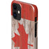 Canadian Flag Dark Wood iPhone 12 Mini Lite Case