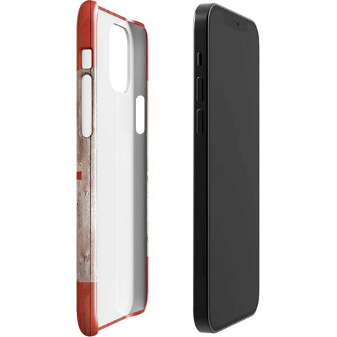 Canadian Flag Dark Wood iPhone 12 Mini Lite Case