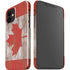 Canadian Flag Dark Wood iPhone 12 Mini Lite Case