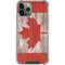 Canadian Flag Dark Wood iPhone 12 Pro Clear Case