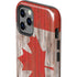 Canadian Flag Dark Wood iPhone 12 Pro Impact Case