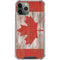 Canadian Flag Dark Wood iPhone 12 Pro Max Clear Case