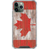Canadian Flag Dark Wood iPhone 12 Pro Max Clear Case