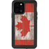 Canadian Flag Dark Wood iPhone 12 Pro Waterproof Case