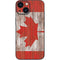 Canadian Flag Dark Wood iPhone 13 Mini Skin