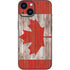Canadian Flag Dark Wood iPhone 13 Mini Skin