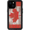 Canadian Flag Dark Wood iPhone 13 Mini Waterproof Case