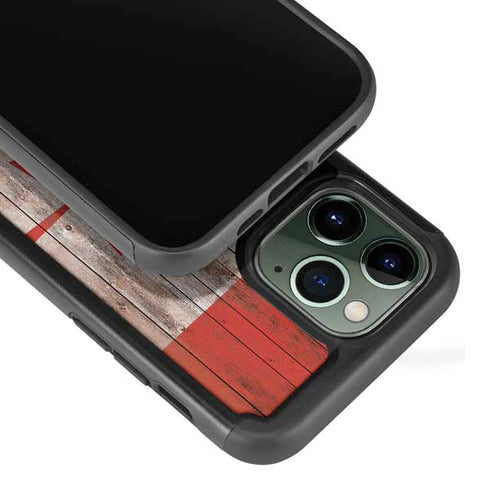 Canadian Flag Dark Wood iPhone 13 Pro Cargo Case