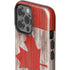 Canadian Flag Dark Wood iPhone 13 Pro Max Impact Case