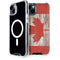 Canadian Flag Dark Wood iPhone 15 MagSafe Case