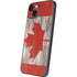 Canadian Flag Dark Wood iPhone 15 Plus Skin