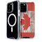 Canadian Flag Dark Wood iPhone 14 Pro Max MagSafe Case