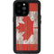 Canadian Flag Dark Wood iPhone 14 Pro Max Waterproof Case