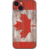 Canadian Flag Dark Wood iPhone 14 Skin