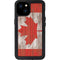 Canadian Flag Dark Wood iPhone 15 Plus Waterproof Case