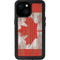 Canadian Flag Dark Wood iPhone 15 Waterproof Case