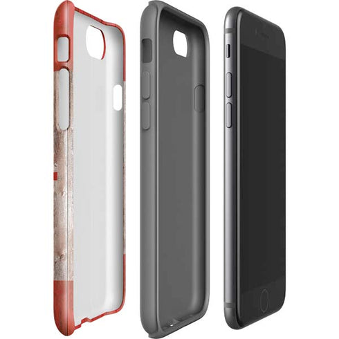 Canadian Flag Dark Wood iPhone SE (2nd & 3rd Gen) Pro Case