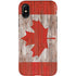 Canadian Flag Dark Wood iPhone X Pro Case