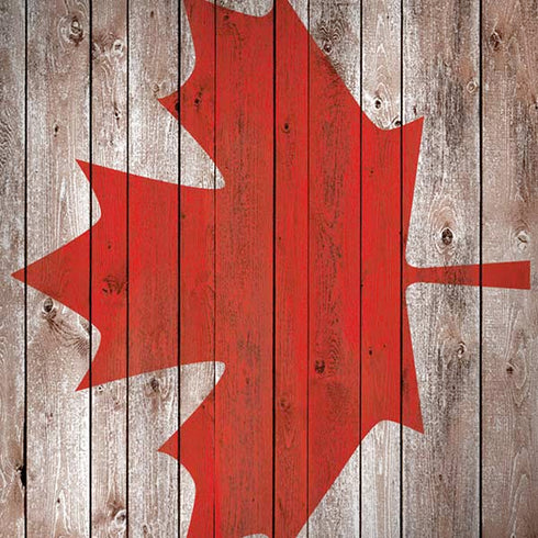 Canadian Flag Dark Wood iPhone X Pro Case