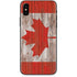Canadian Flag Dark Wood iPhone X Skin