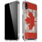 Canadian Flag Dark Wood iPhone XR Clear Case