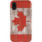 Canadian Flag Dark Wood iPhone XR Pro Case