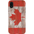 Canadian Flag Dark Wood iPhone XR Pro Case