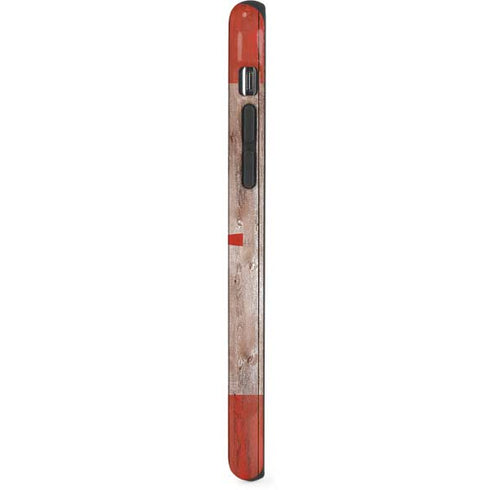 Canadian Flag Dark Wood iPhone XR Pro Case