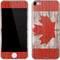 Canadian Flag Dark Wood Apple iPod Skin