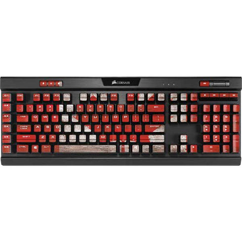 Canadian Flag Dark Wood K95 RGB PLATINUM Mechanical Gaming Keyboard Skin