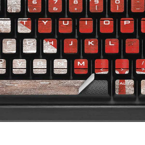 Canadian Flag Dark Wood K95 RGB PLATINUM Mechanical Gaming Keyboard Skin