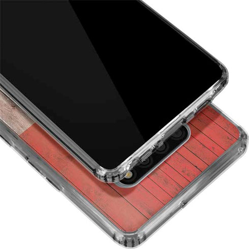Canadian Flag Dark Wood LG Stylo 6 Clear Case