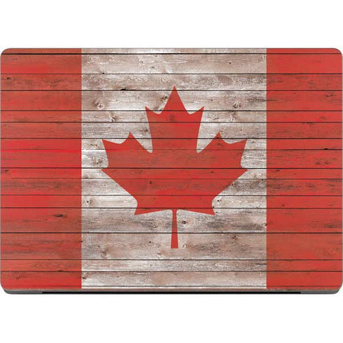 Canadian Flag Dark Wood MacBook Pro 14in (2021-24) Skin