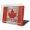 Canadian Flag Dark Wood MacBook Pro 16in (2019-20) Case plus Skin