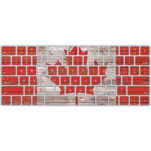 Canadian Flag Dark Wood Magic Keyboard Skin