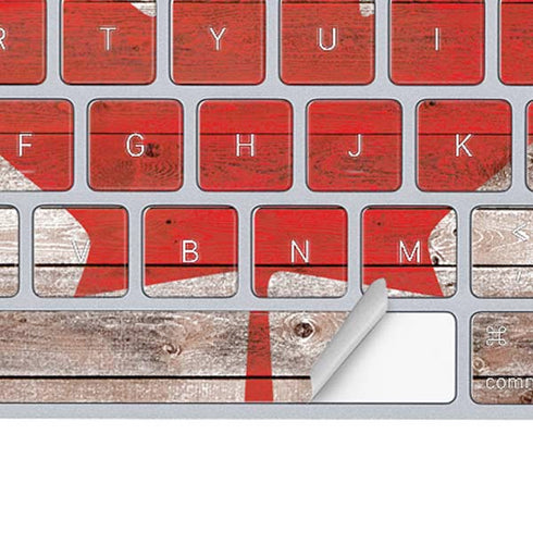 Canadian Flag Dark Wood Magic Keyboard Skin