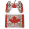 Canadian Flag Dark Wood PlayStation Classic Bundle Skin