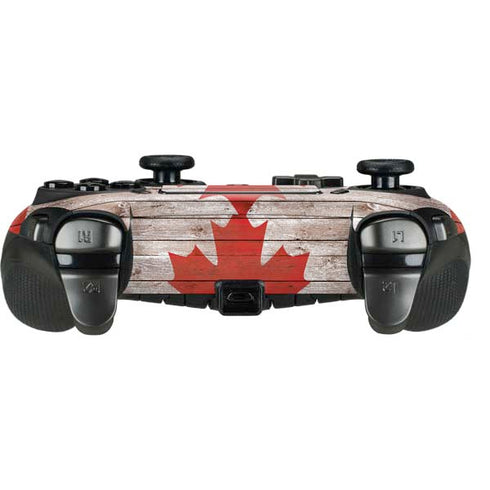 Canadian Flag Dark Wood PlayStation Scuf Vantage 2 Controller Skin