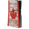 Canadian Flag Dark Wood PS5 Slim Disk Console Skin