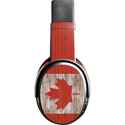 Canadian Flag Dark Wood Skullcandy Crusher Wireless Skin