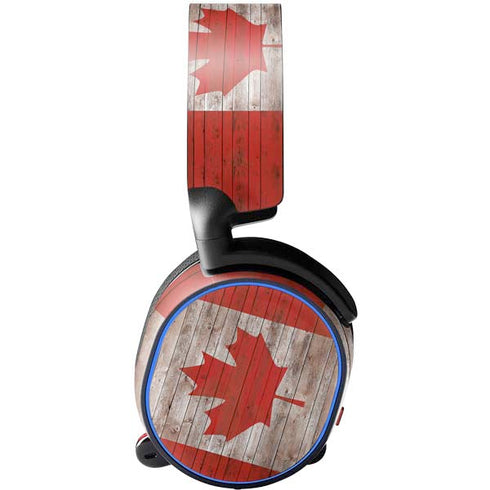 Canadian Flag Dark Wood SteelSeries Arctis 3 Skin