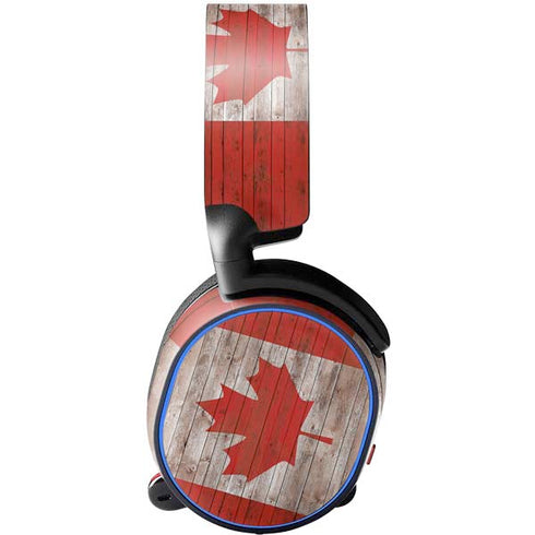Canadian Flag Dark Wood SteelSeries Arctis 5 Skin