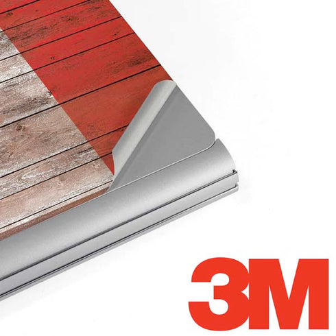 Canadian Flag Dark Wood Surface Book 2 13.5in Skin