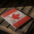 Canadian Flag Dark Wood Surface Laptop 3 13.5in Skin