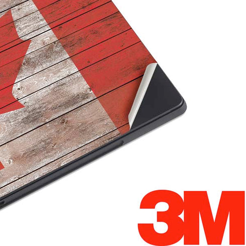 Canadian Flag Dark Wood Surface Pro 7 Skin