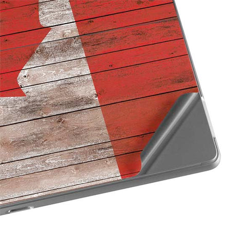 Canadian Flag Dark Wood Surface Pro 8 Skin