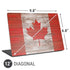 Canadian Flag Dark Wood Universal Laptop 12in (9.8 x 6.8in) Skin