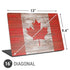 Canadian Flag Dark Wood Universal Laptop 16in (13 x 9.4in) Skin