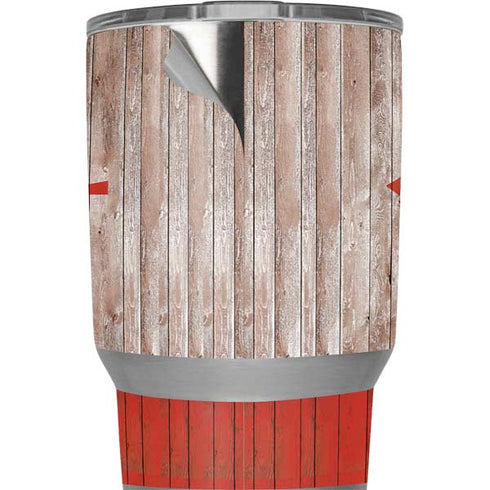 Canadian Flag Dark Wood Yeti 20oz Tumbler Skin
